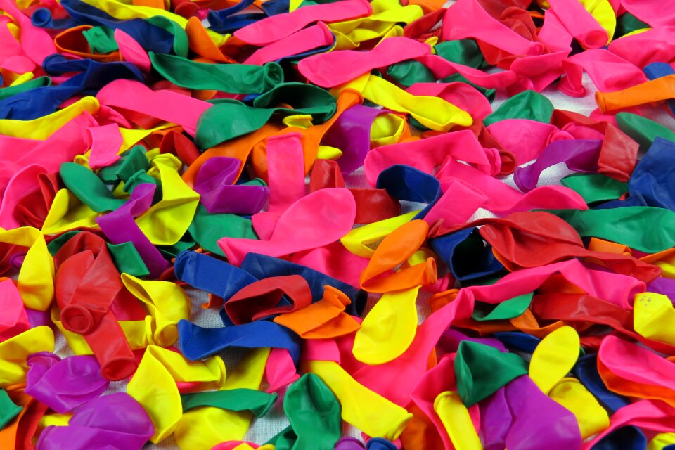 Children's birthday colorful colorful balloons