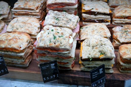 Street food market ciabatta photo