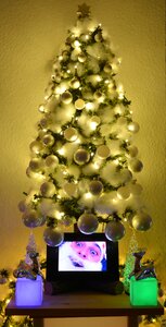 Digital photoframe fir tree christmas decorations