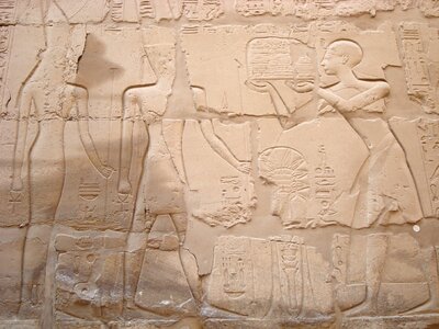 Stone carving hieroglyphe