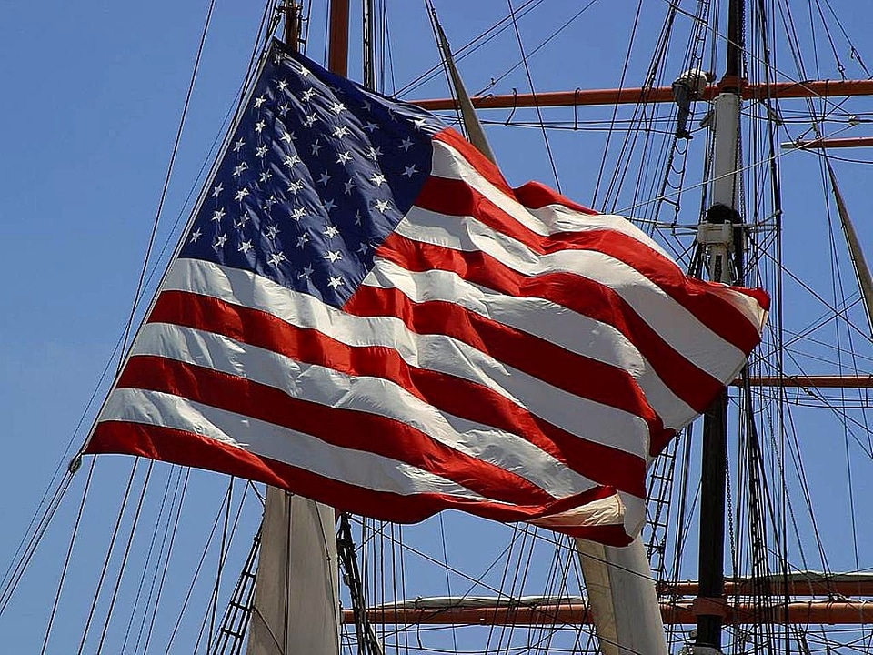 Country hoisted ship