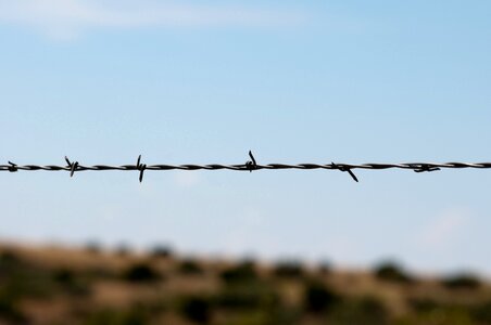 Barrier barbed wire photo