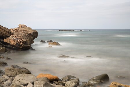 Calm sea cala minorca photo