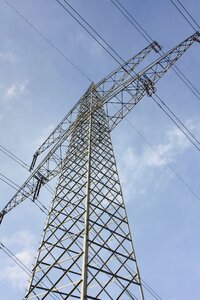 Strommast electricity upper lines