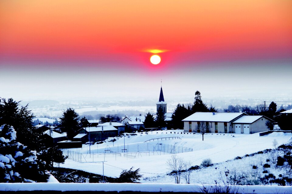 Sunset village view