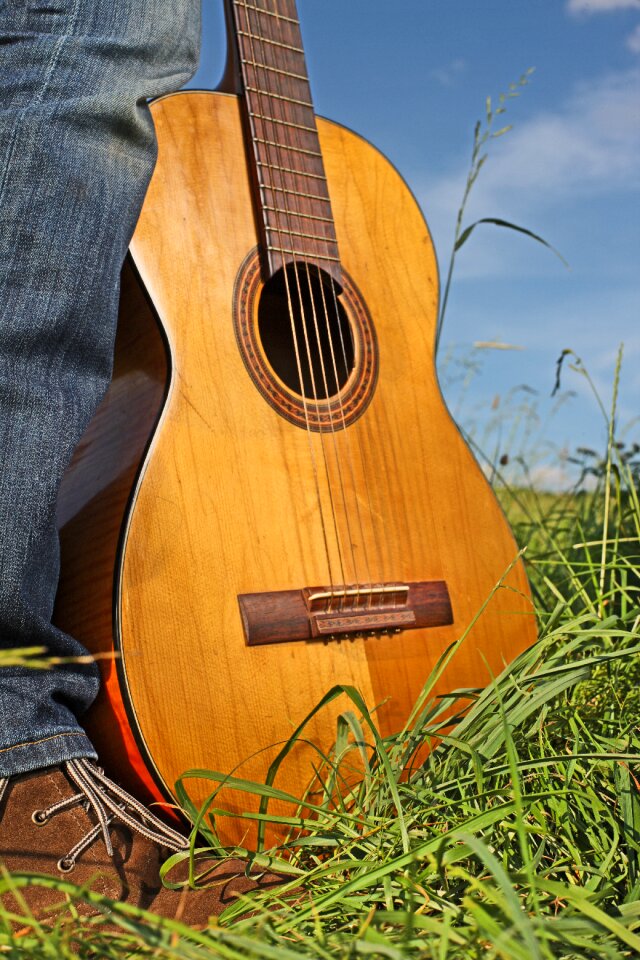 Guitar player classical instrument