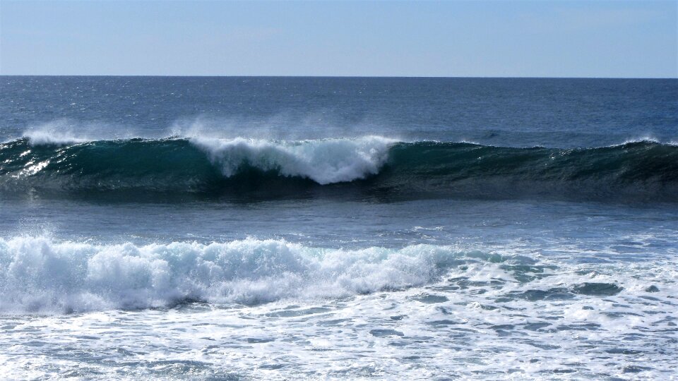 Waves beach foam photo