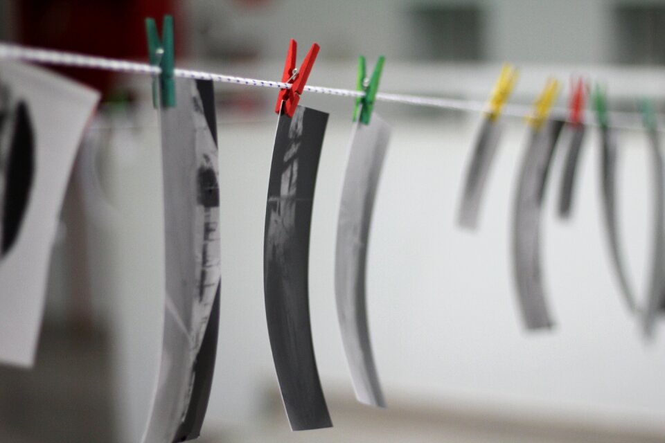 Pinhole drying rack photography