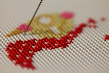 Embroidery cross-stitch craft photo