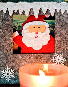 Merry christmas snowy santa