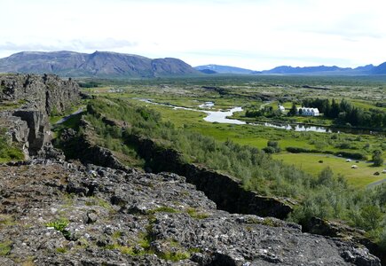Rock crevices continental plates photo
