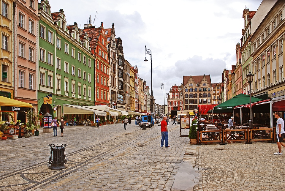 The centre of the old town the market