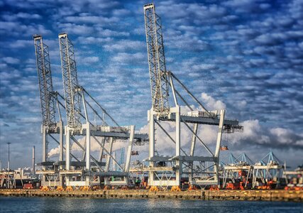 Netherlands holland harbour crane photo