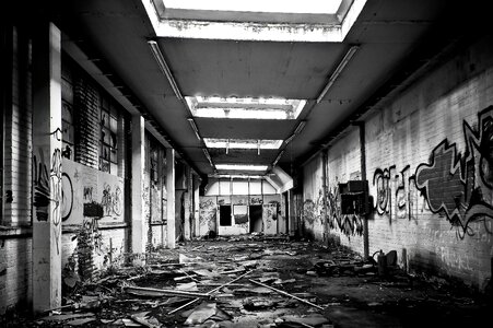 Abandoned industrial building lapsed photo