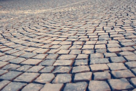 Patch cobblestones paving stones photo