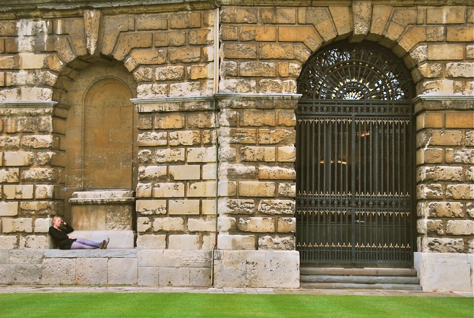Student tired outdoors