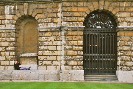 Student tired outdoors