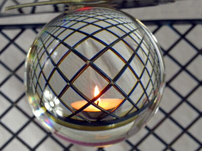 Glass ball transparent lights photo