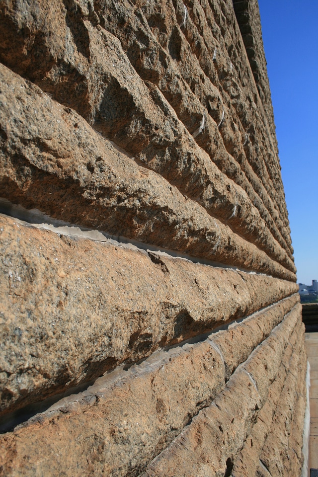 Granite exterior grooved