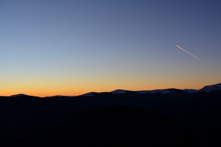 Sky silhouette plane