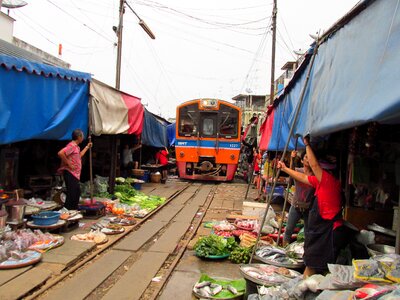 Thailand train selling photo