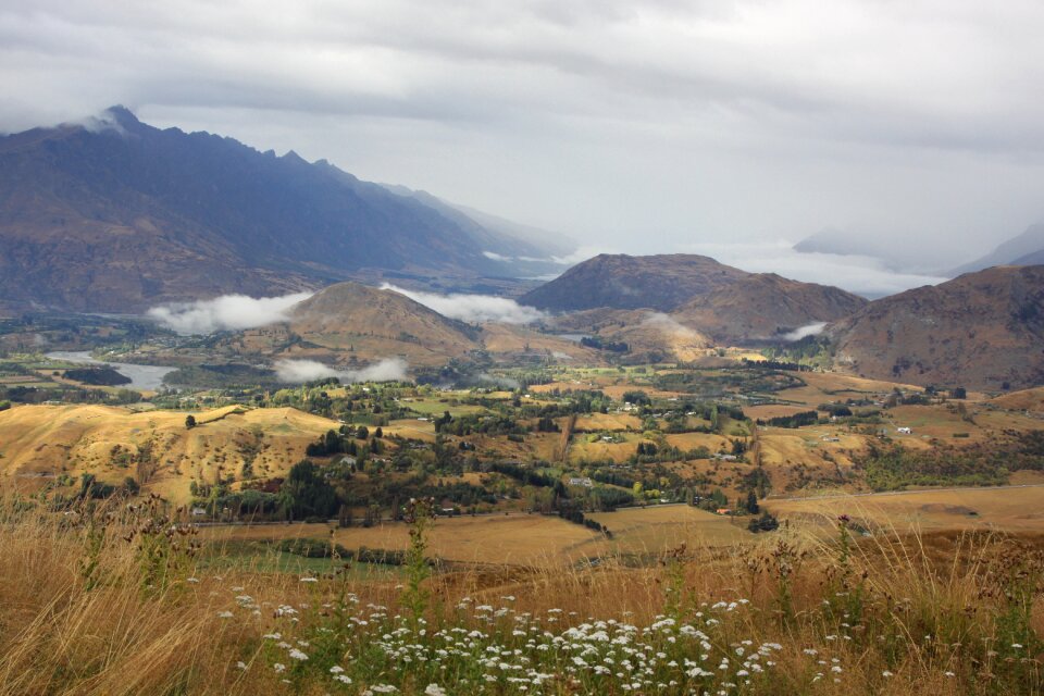 South island mountain fog photo