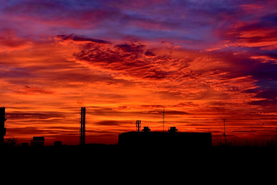Sunset clouds west