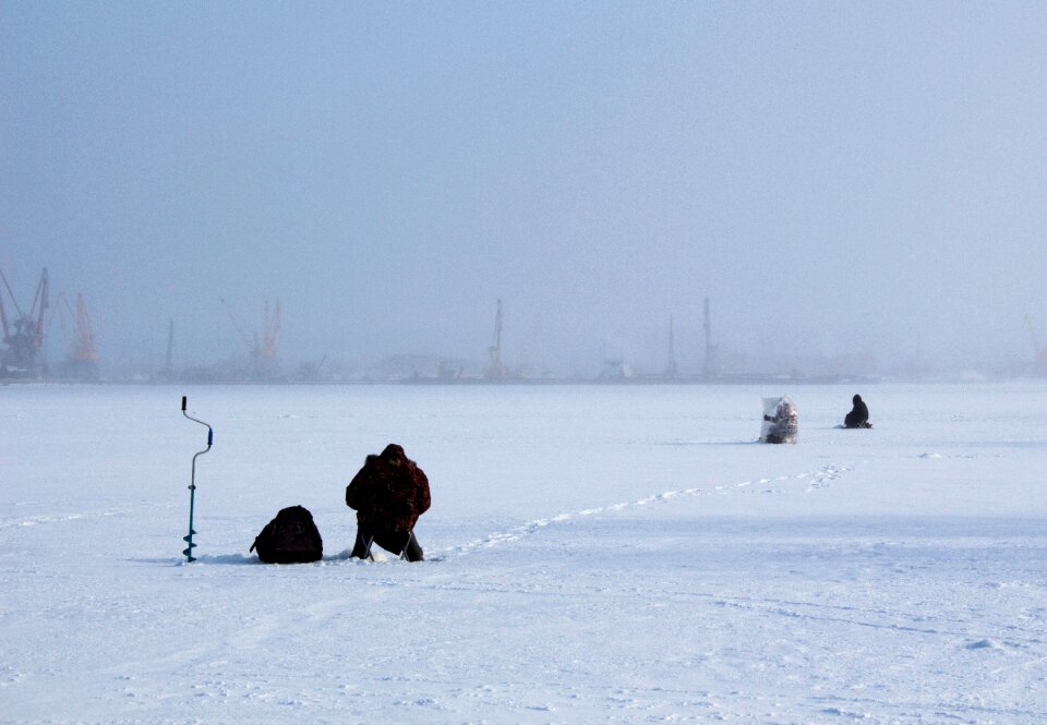 Landscape cold river