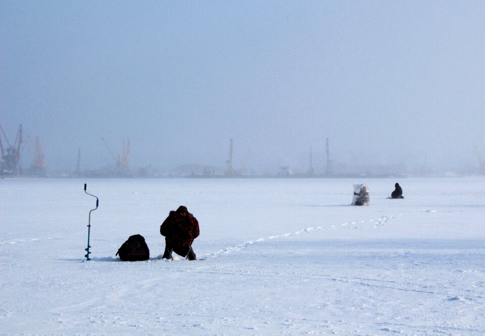 Landscape cold river photo