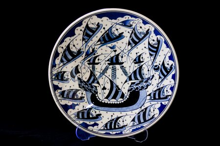 Plate ceramic turkey