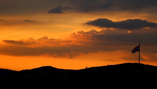Sunset clouds buda hills