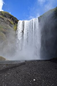 Blue waterfall gray waterfall