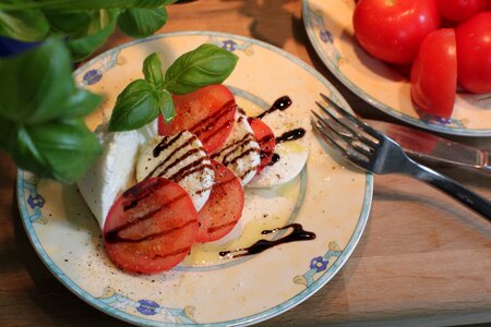 Eat healthy tomato mozzarella photo
