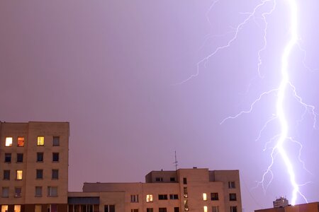 City night storm