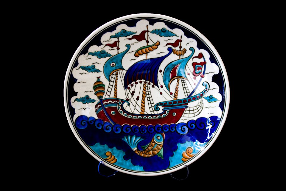 Plate ceramic turkey