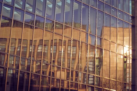 Facade building reflection photo