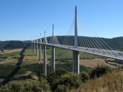 Bridge cables tarn river