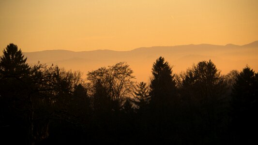 Mountains autumn abendstimmung