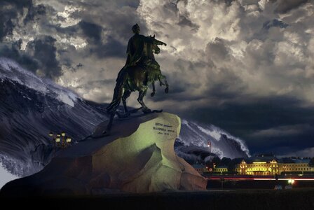 Bronze horseman peter the great fantasy photo