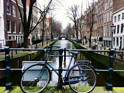Bicycles bikes canal photo