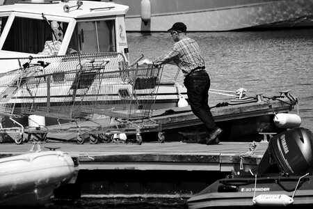 Man character black and white