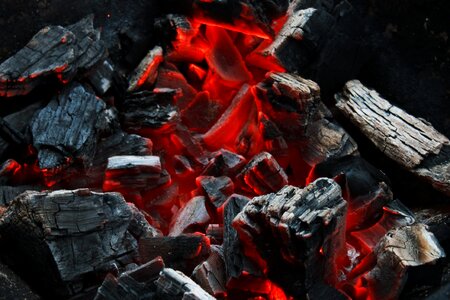 Barbecue fire hot