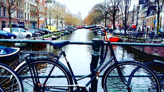Bicycles bikes canal photo