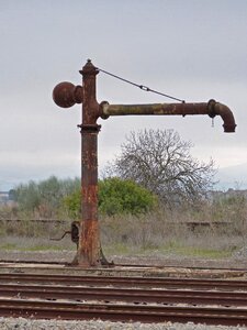 Rusty abandoned railway equipment photo
