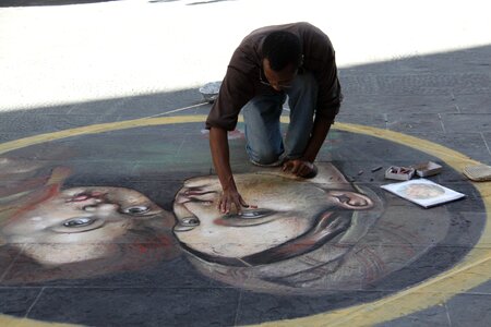 Chalk portrait