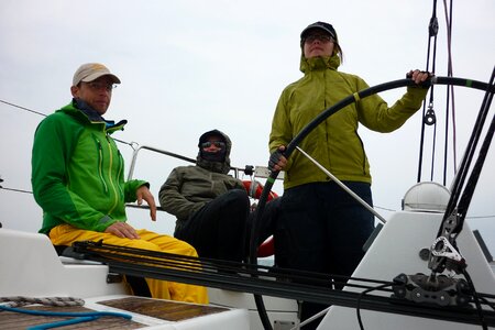 Fog human boat photo