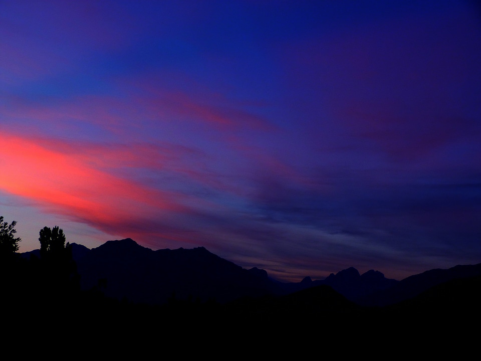 Red colors sunrise