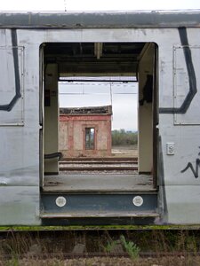Painted railway graffitti