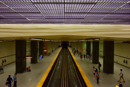 Underground rails station photo