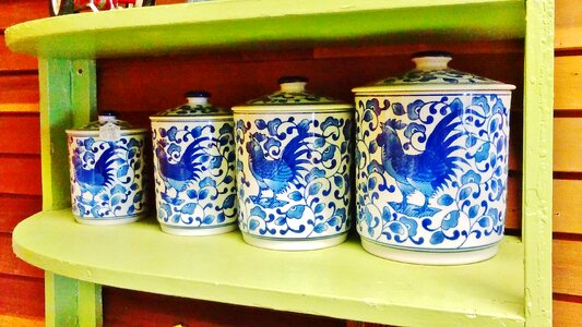 Blue decor ceramic